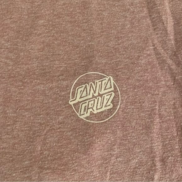 NHS womens size S pink short sleeve t-shirt with Santa Cruz and roses graphics - Picture 7 of 8